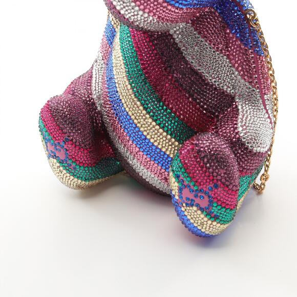 Gucci GG Teddy Bear Shoulder Bag Swarovski Crystals Multicolor - Picture 8 of 9